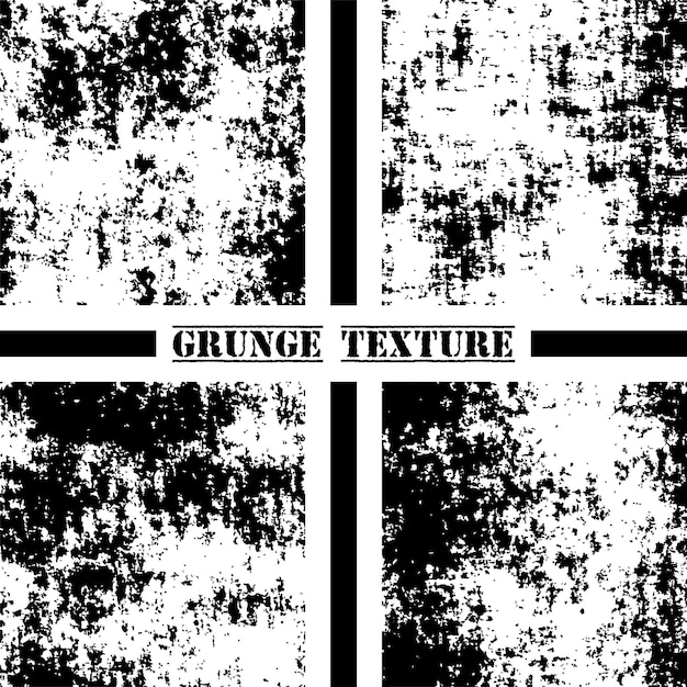 Black and white grunge texture Grunge textures set Dust overlay