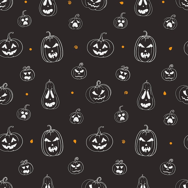 Black and white Halloween pattern