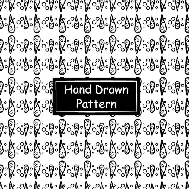 Black and White Hand Drawn Pattern