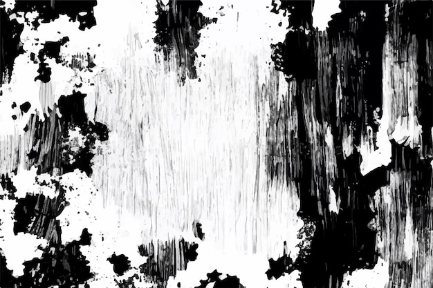 Black and white hand painted background texture with grunge brush strokes Black and white Grunge