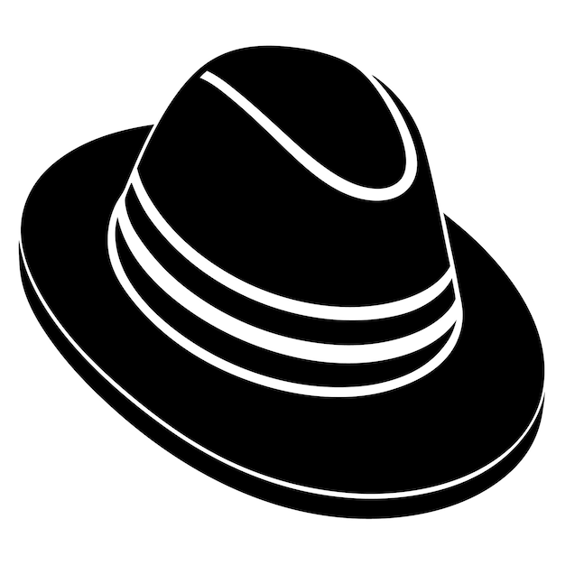 a black and white hat with a white stripe