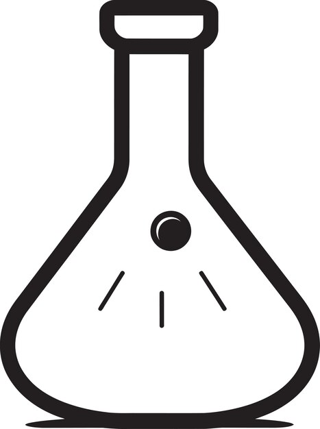 a black and white illustration of a chemical test tube