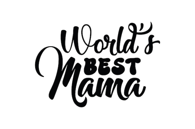 A black and white illustration of the word best mama.