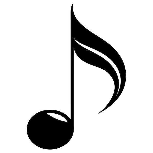 Vector a black and white image of a musical note and a black and white background