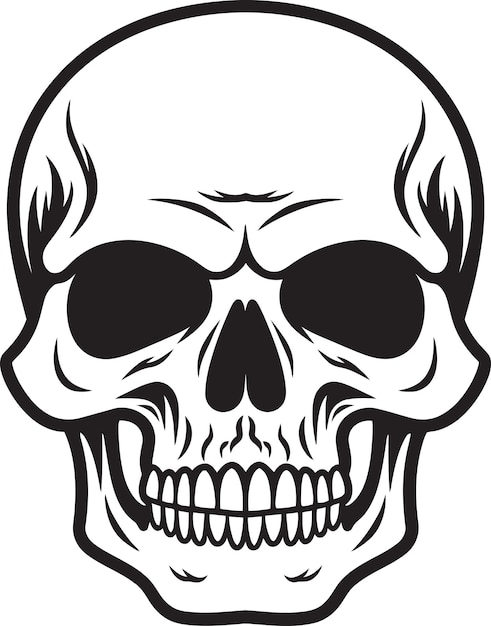 a black and white image of a skull with a black and white image of a skull