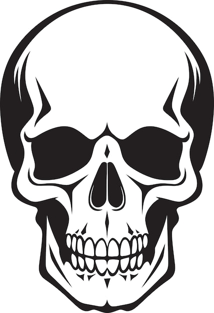 Vector a black and white image of a skull with a skull on it