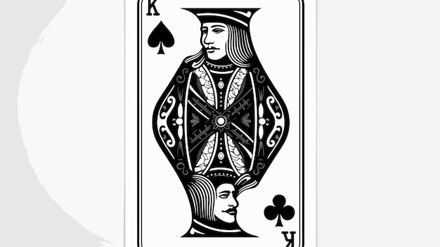 Black and White Jack of Clubs Playing Card