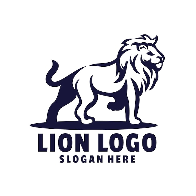 black and white lion logo