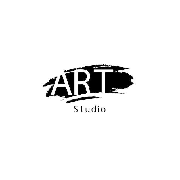 a black and white logo for art studio