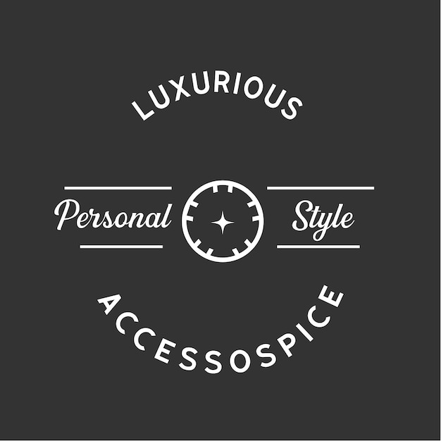 Vector a black and white logo for a personal style accessory