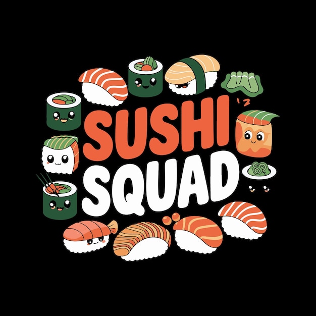 a black and white logo for sushi restaurant