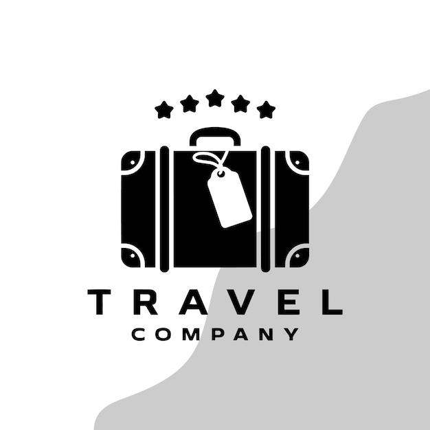 Vector a black and white logo for travel company