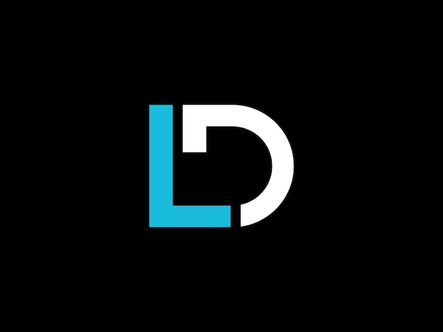 Vector black and white logo with the letter d