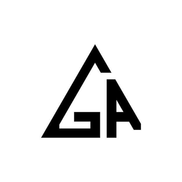 A black and white logo with the letter ga on it