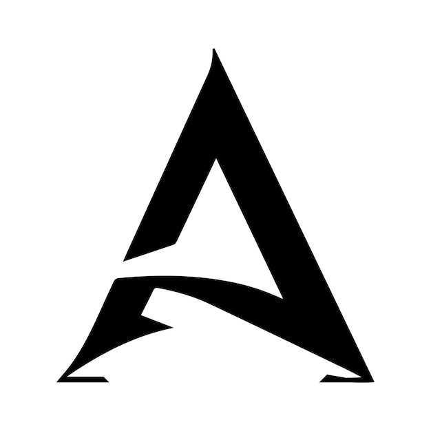 a black and white logo with a letter a on it