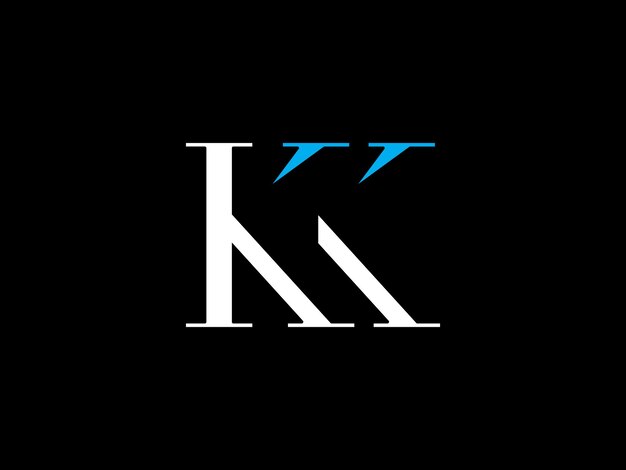 Vector a black and white logo with the letter k on it