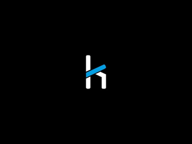 Vector black and white logo with the letter k on it