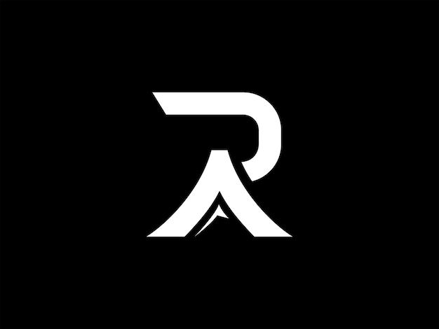 Vector a black and white logo with the letter r on it