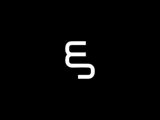 A black and white logo with the letter s on it