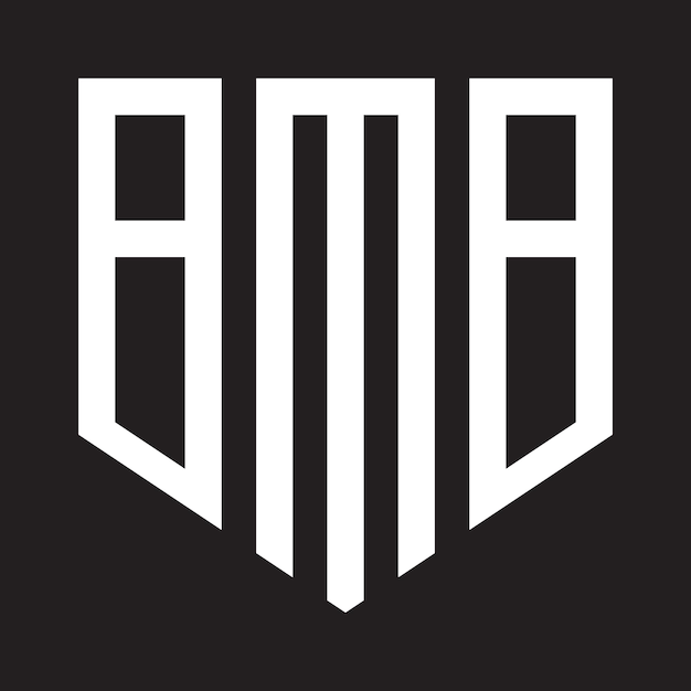 A black and white logo with the letters emm on it