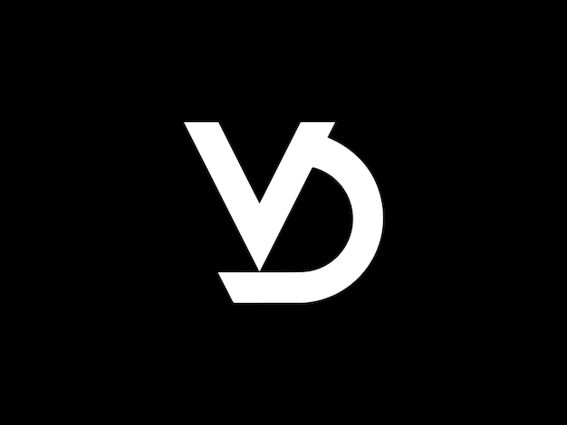 A black and white logo with the letters v and v on it