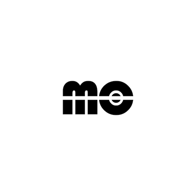 a black and white logo with the word moo on it