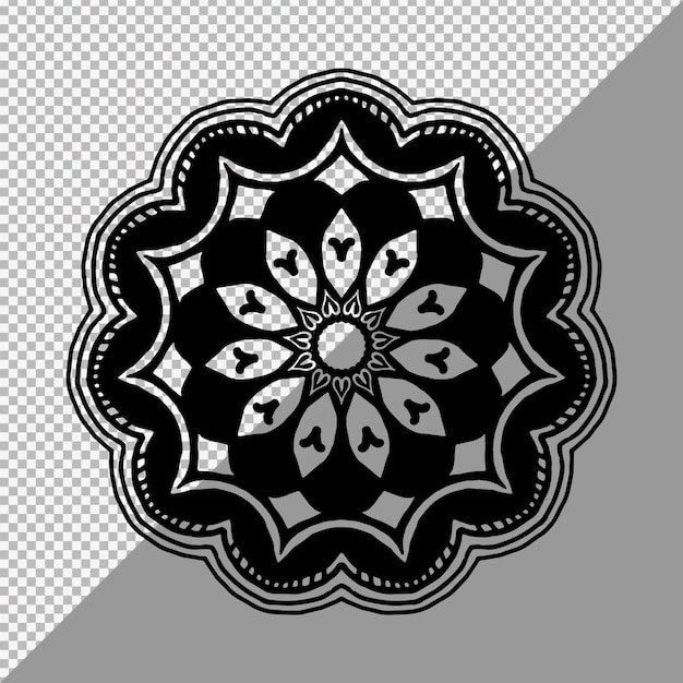 A black and white mandala background design