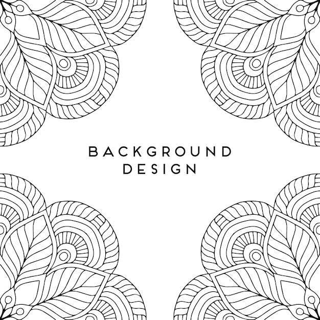 black and white mandala background