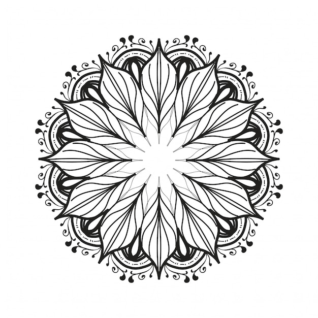 black and white Mandala