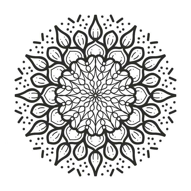 black and white Mandala