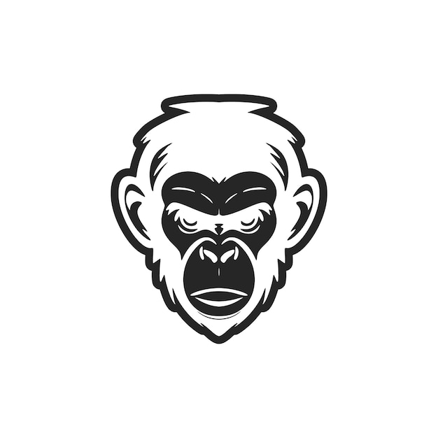 Black and white monkey logo perfect for a stylish brand