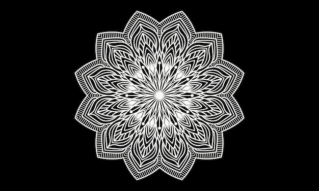 Black and white ornament. Mandala design. Abstract background design.