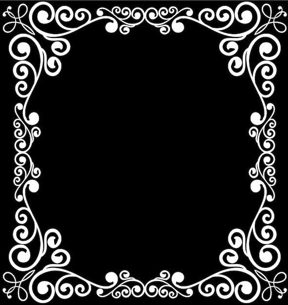 black and white ornamental frames 1