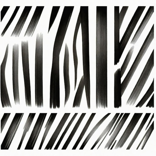 Vector a black and white painting with black and white lines