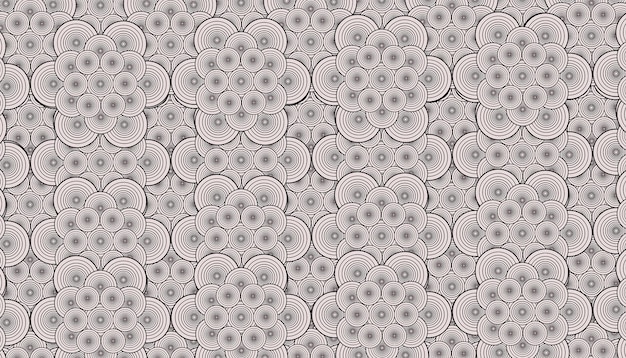 Black and white pattern design with black circle