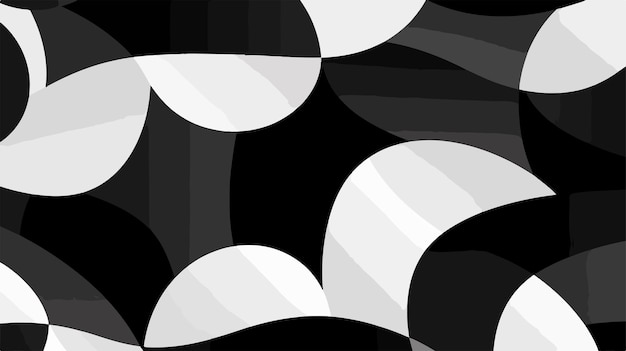 Vector a black and white pattern with circles and a white background