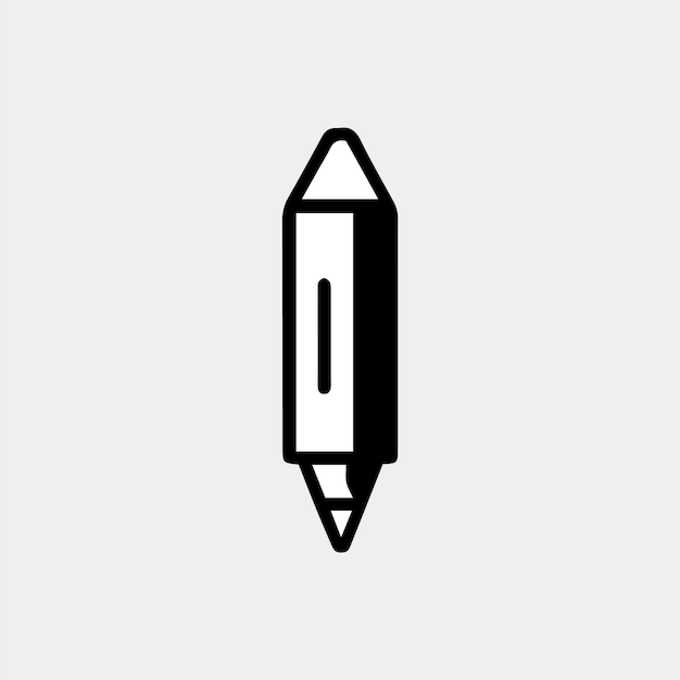 black and white pencil vector