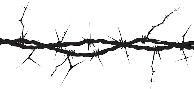 a black and white photo of a barbed wire