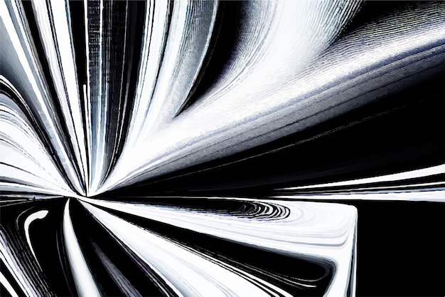 a black and white photo of a black and white image of a silver metallic object