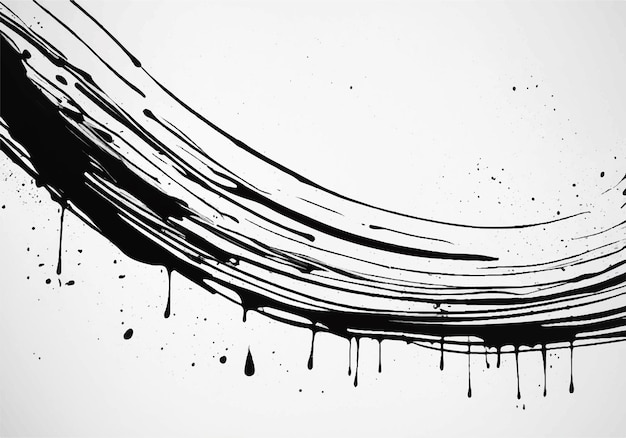 Vector a black and white photo of a black and white picture of a black line of liquid