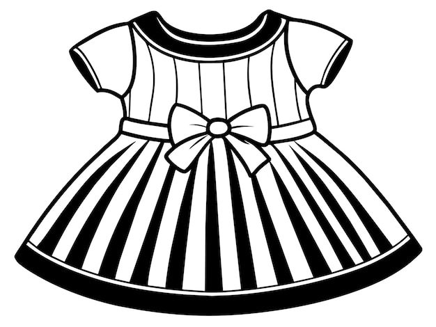 a black and white photo of a dress with a bow on it