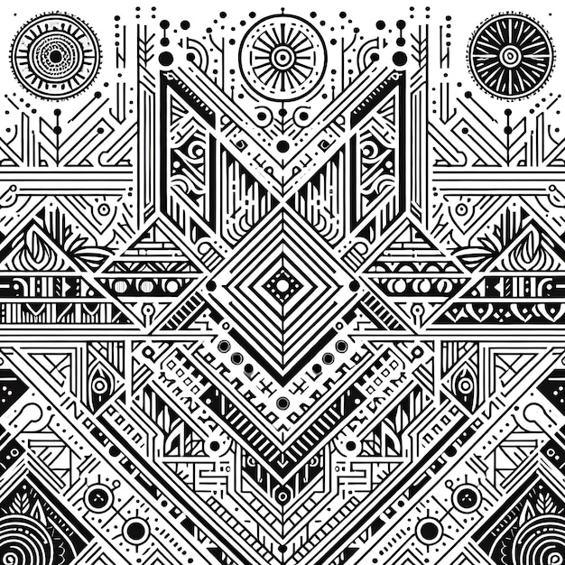 Vector a black and white photo of a geometric design with the word quot god quot on it