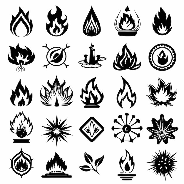 Vector a black and white picture of a fire with a black and white background