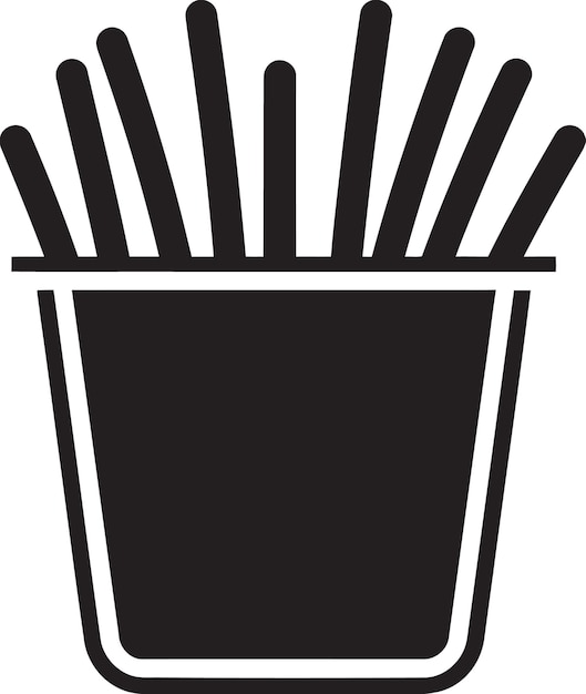 Vector a black and white picture of a trash can with a black outline