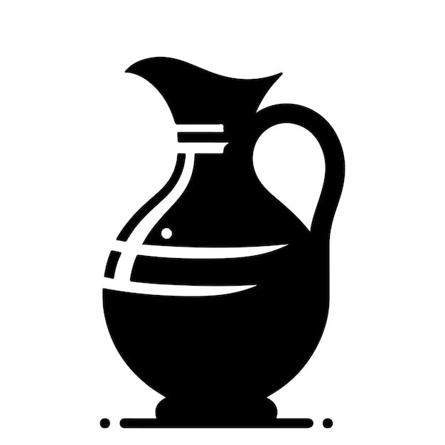 Vector a black and white picture of a vase with a bird on it