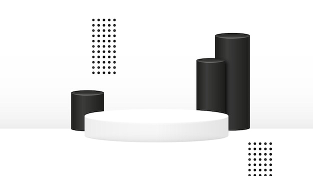 Black and white podium background