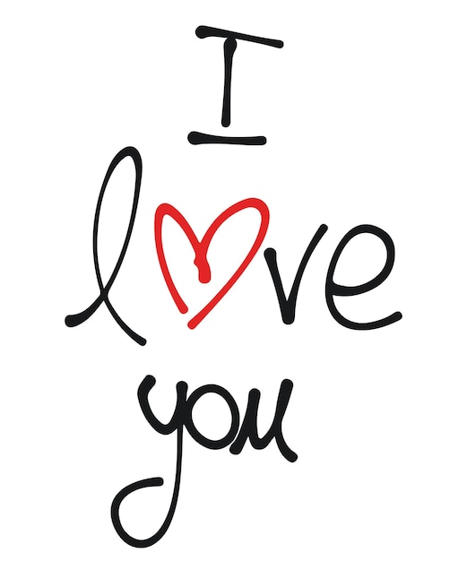 Vector a black and white poster that says i love you