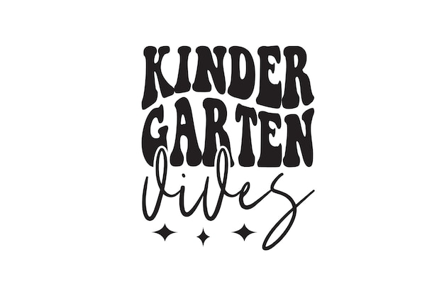 A black and white poster with the phrase kinder garden live.