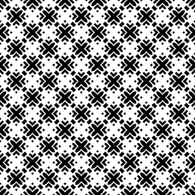 Black and white seamless abstract pattern Background and backdrop Grayscale ornamental design Mosaic ornaments Vector graphic illustration EPS10