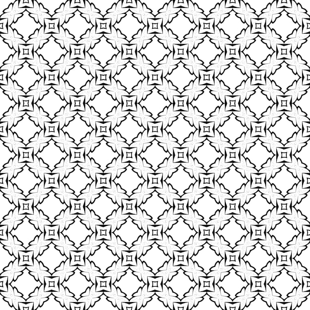 Black and white seamless abstract pattern Background and backdrop Grayscale ornamental design Mosaic ornaments Vector graphic illustration EPS10